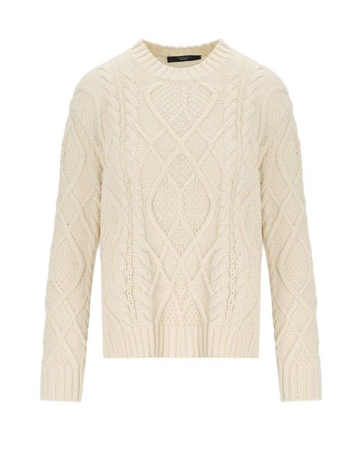 Weekend by Maxmara White Tenore Ecru Crewneck Sweater