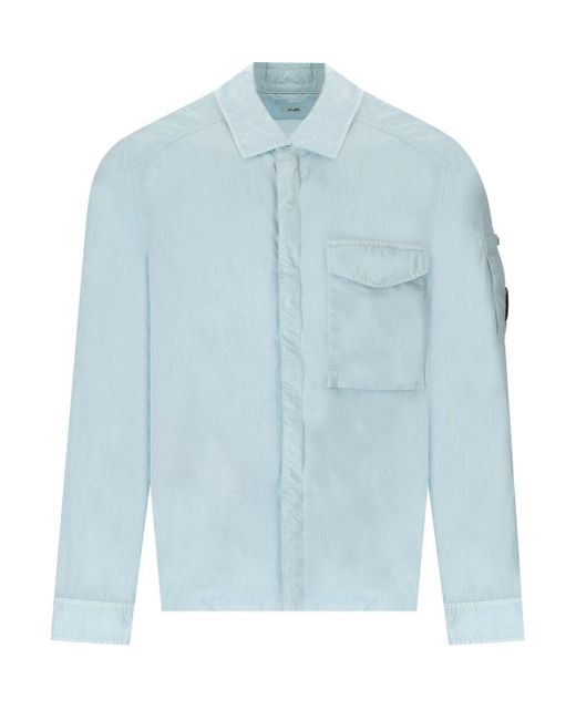 Giacca camicia chrome-r pocket starlight blue di C P Company da Uomo