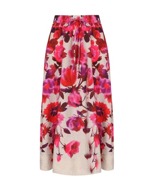 Essentiel Antwerp Red Harbour midi-rock mit blumen
