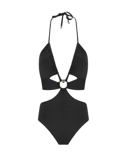 Max Mara Beachwear Cleopatra Black Swimsuit