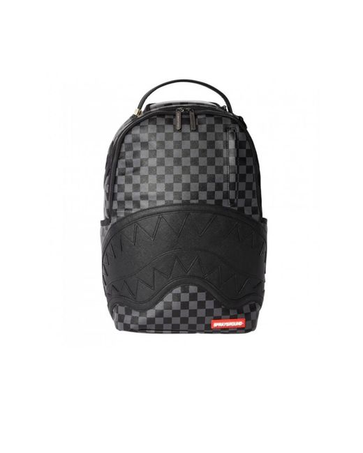 Sprayground Black Henny Checkered Sharkmouth Backpack