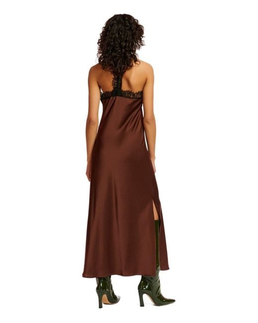 Vestido largo erica marrón Essentiel Antwerp de color Brown