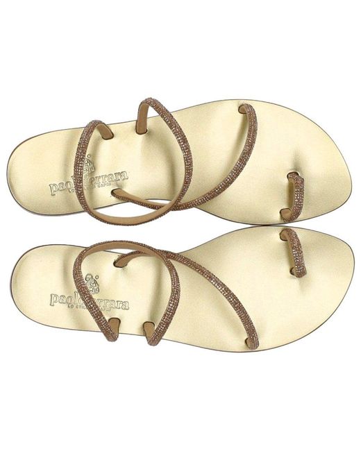 Paolo Ferrara Metallic Gouden Sandaal