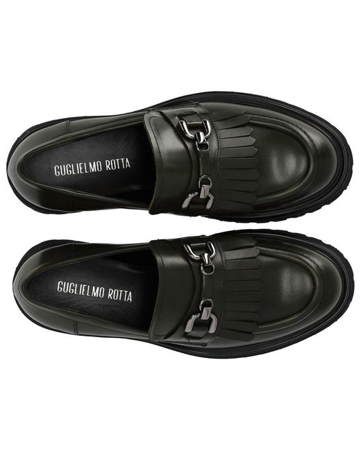 Guglielmo Rotta Black Wau Military Loafer