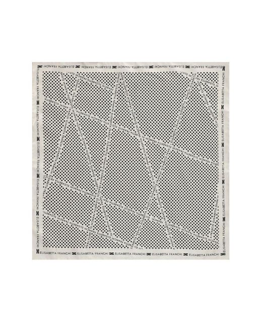Elisabetta Franchi Gray Pois butter halstuch