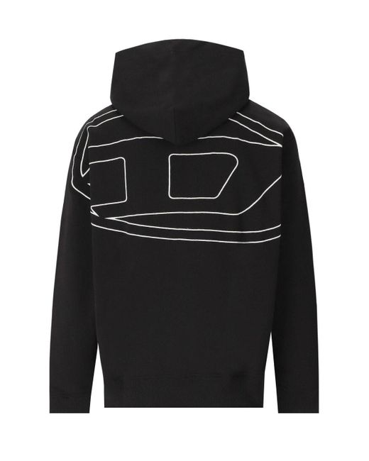 DIESEL S-macs-hood-megoval-d es hoodie in Black für Herren