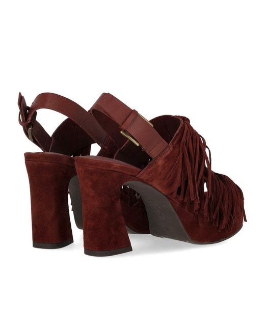 Ash Red Oprah Burgundy Heeled Sandal