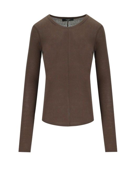 Weekend by Maxmara Brown Vincita Braunes Langarm-T-Shirt