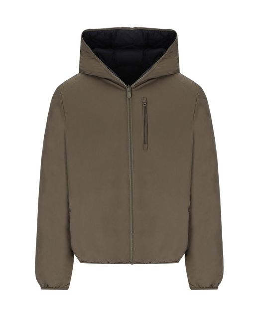 Save The Duck Green Lamium Reversible Hooded Jacket for men