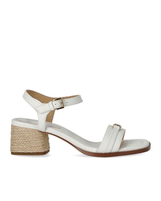 Michael Kors White Mandy Heeled Sandal
