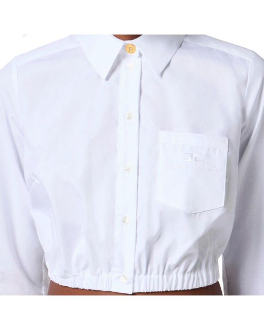 Elisabetta Franchi White Cropped Shirt