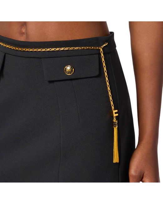 Elisabetta Franchi Black Mini Skirt
