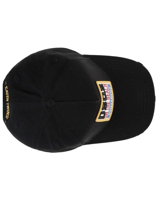 Cappello da baseball tropical di DSquared² in Black da Uomo
