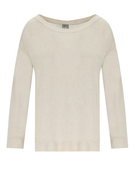 Max Mara White Dandy rundhalspullover