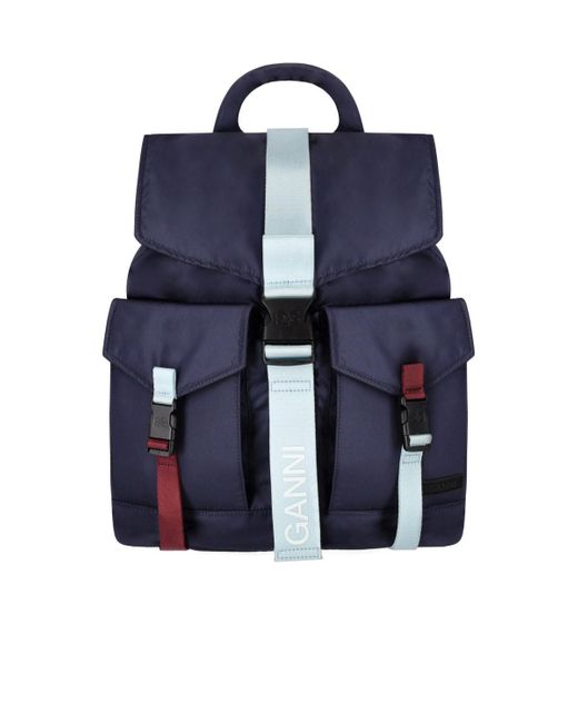 Ganni Blue Rucksäcke