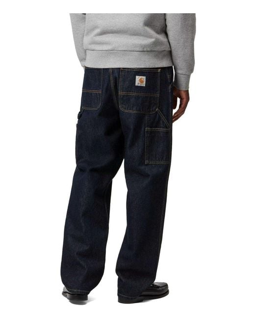 Carhartt Blue Single Knee Dark Jeans for men