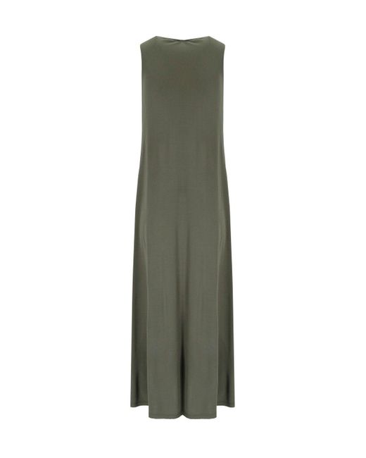 Max Mara Green Accento khakies langes kleid