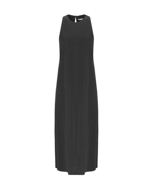 Harris Wharf London Black Sleeveless Long Dress