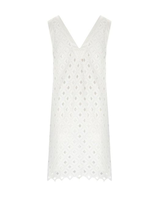 Max Mara White Beachwear Pesi Dress