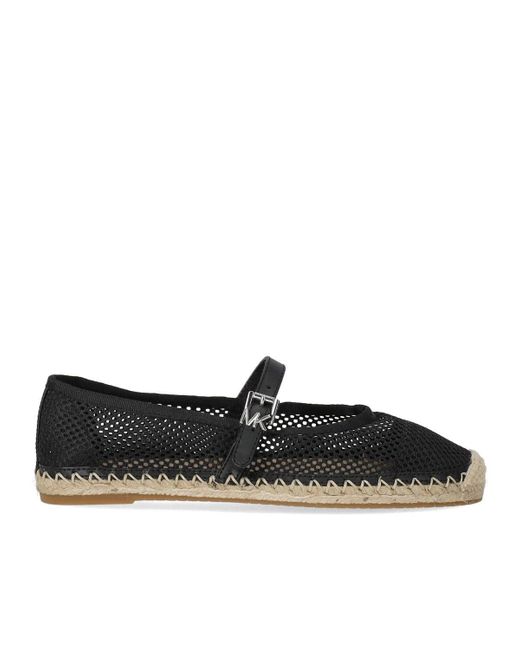 Michael Kors Black Schwarze Mesh Ballerina Espadrille