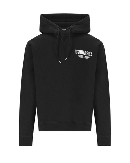DSquared² Black Ceresio 9 Cool Hoodie for men