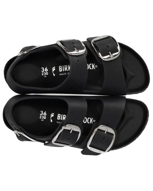 Birkenstock Black Milano big buckle e sandale