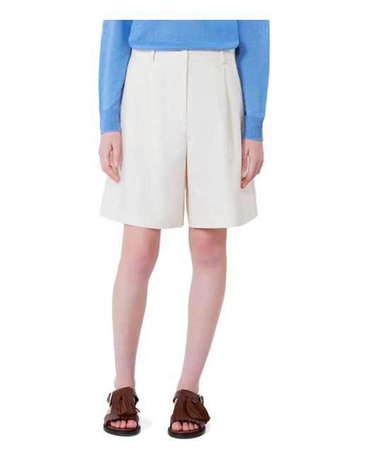 Weekend by Maxmara White Ecuba Ecru' Bermuda Shorts