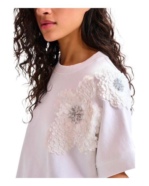 Essentiel Antwerp White Hinoui weisses sweatshirt