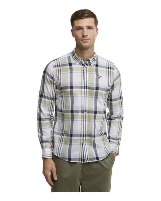 Barbour Gray Kidd Laurel Shirt for men