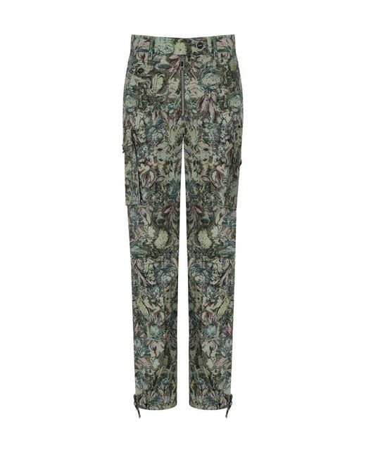 Ganni Green Jadeite Twill Pants