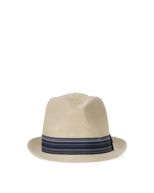 Barbour White Belford Trilby Ecru Hat for men