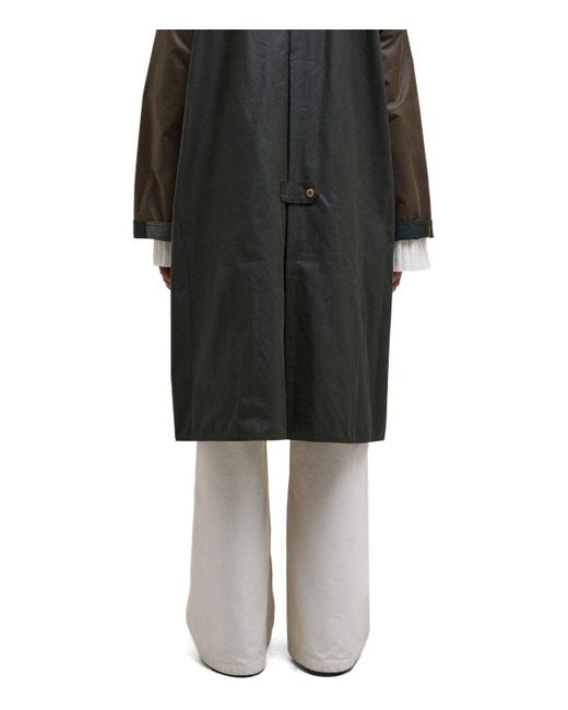 Giacca Lunga Evette Wax di Barbour in Black