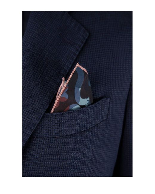 Santaniello Blue Single-breasted Suit Jacket for men