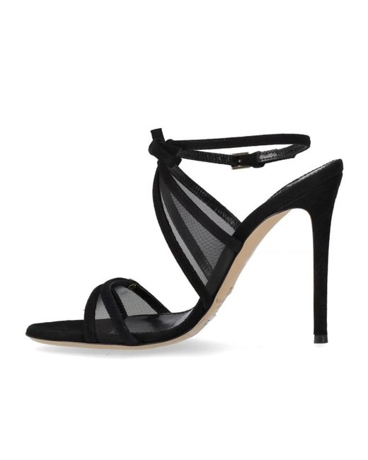 Sandale à talon avec nœud e Elisabetta Franchi en coloris Black