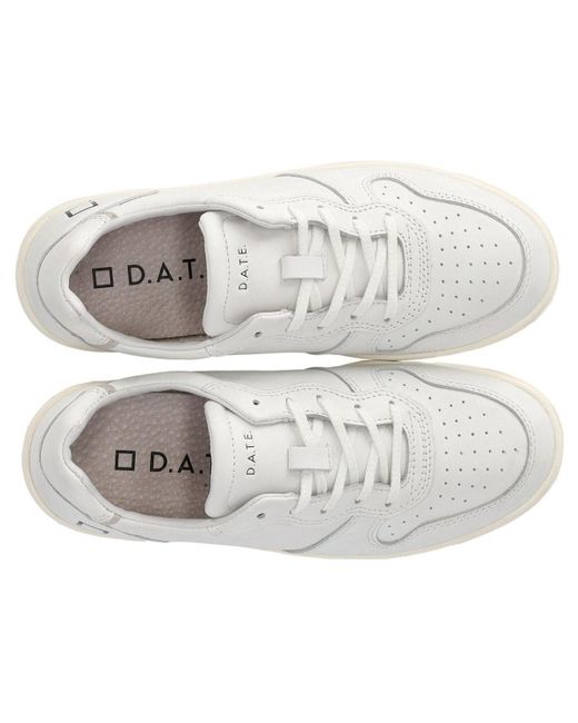 Date Court Calf Sneaker in het White