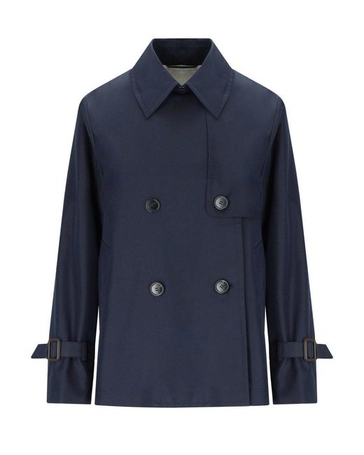 Weekend by Maxmara Blue Biglia Short Trench Coat