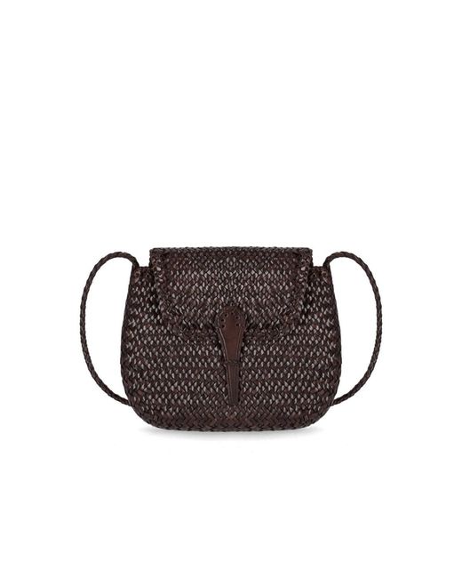 Dragon Diffusion Brown Mini City Dark Crossbody Bag