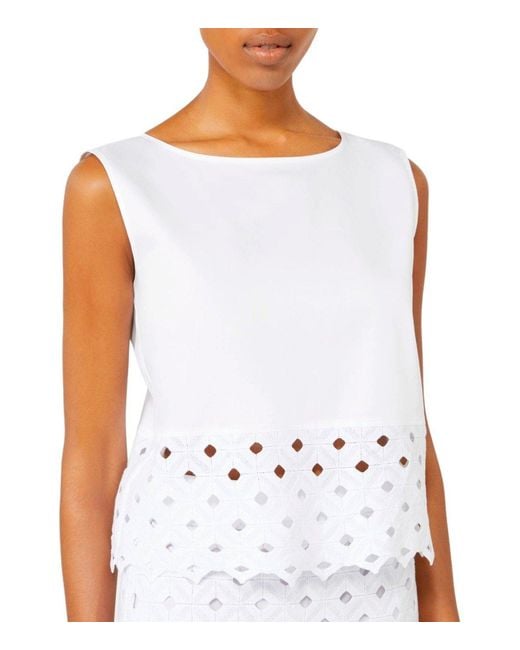 Max Mara White Beachwear Maggio Top