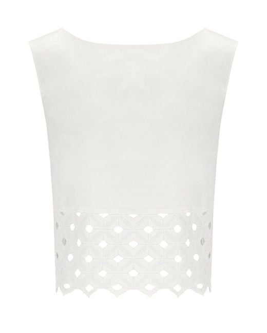 Max Mara White Beachwear Maggio Top