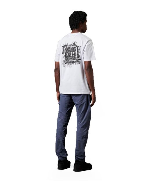 T-shirt the metropolis series graphic reverse blanc C P Company pour homme en coloris White