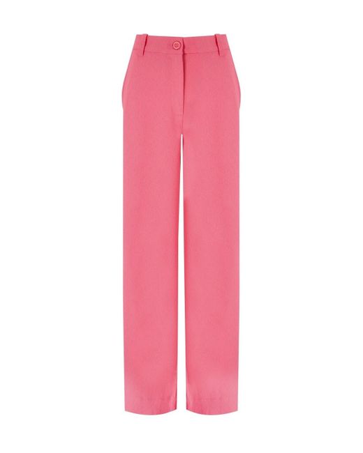 Essentiel Antwerp Pink Fall Wide Leg Trousers