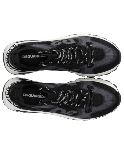 DSquared² Run Ds2 En Grijs Sneaker in het Black voor heren