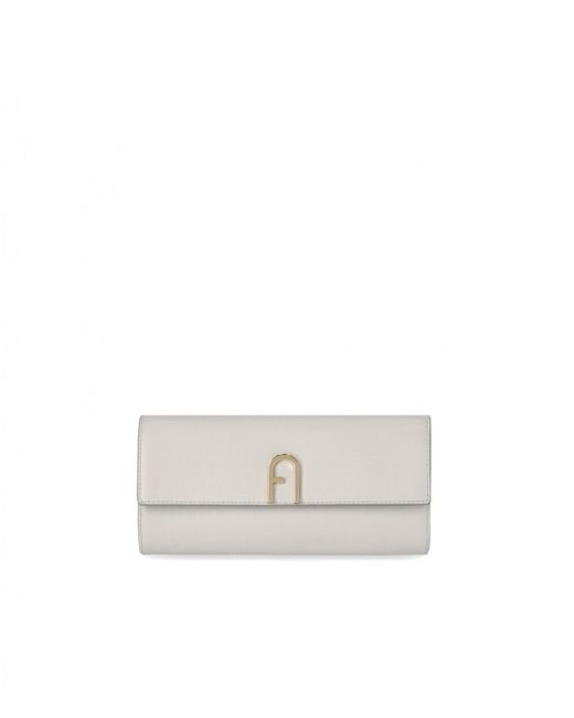 Furla White Flow Mini Marshmallow Clutch