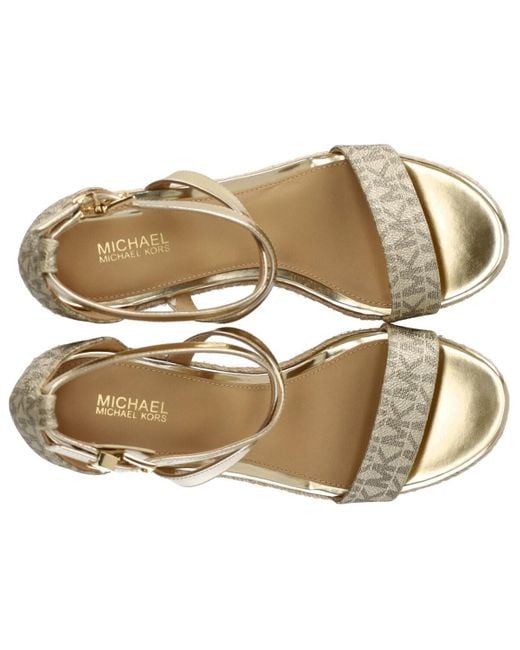 Michael Kors Metallic Serena Gold Wedge Sandal