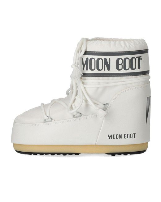 Moon Boot White Icon Low Nylon Snow Boot