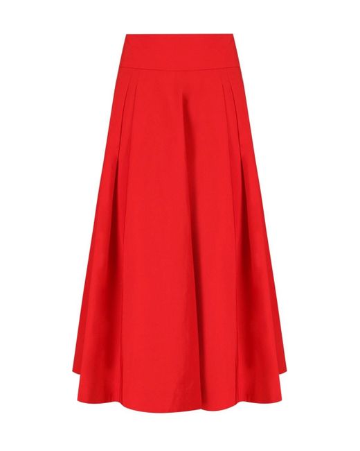 Falda midi hosanna roja Essentiel Antwerp de color Red