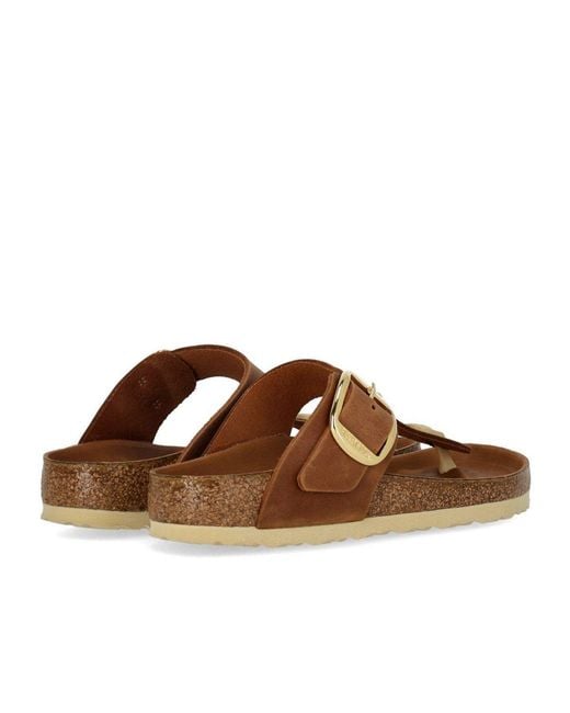 Birkenstock Brown Gizeh Big Buckle Cognac Thong Sandal