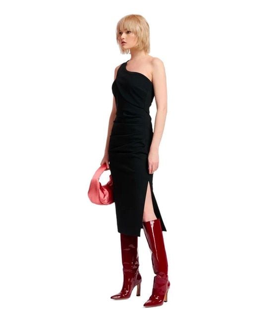 Essentiel Antwerp Black Ensue Midi Dress