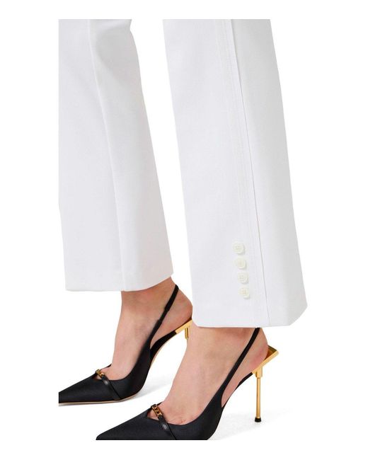 Elisabetta Franchi White Flare Pants