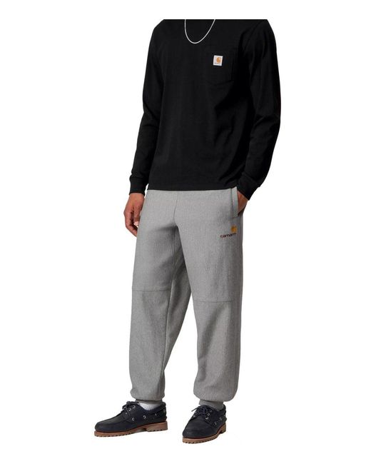 Carhartt Gray American Script Sweatpants for men